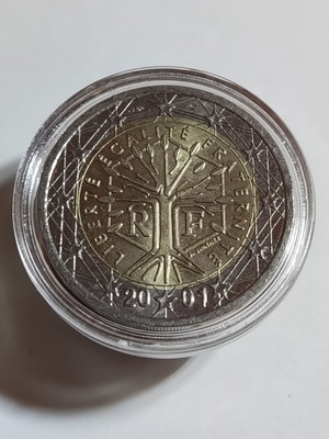 France 2€ 2001 Δίευρο κανονικής κυκλοφορίας μεταχειρισμένο