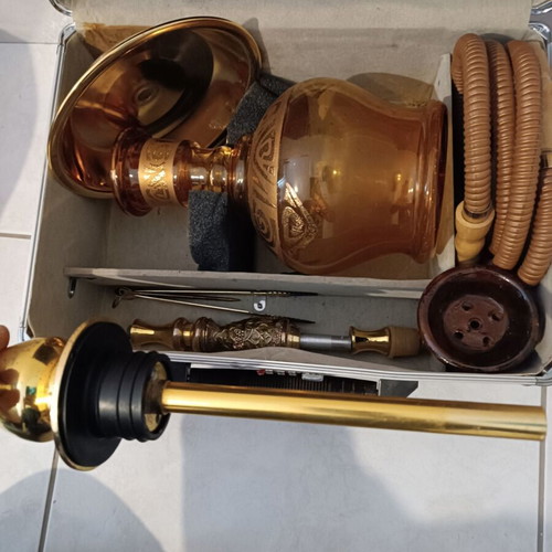 Ager Hookah 64cm like new in case with one hose outlet
