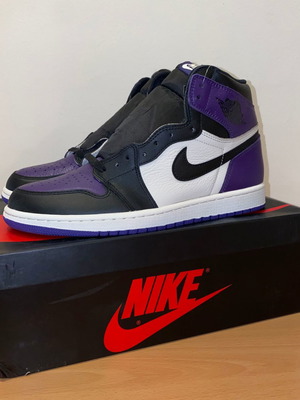 Jordan 1 OG Court Purple καινούργιο, μέγεθος 44.5