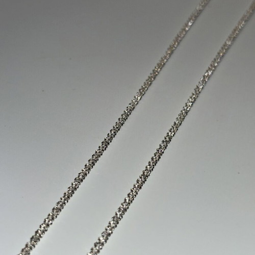 Zircon necklace and bracelet set, silver