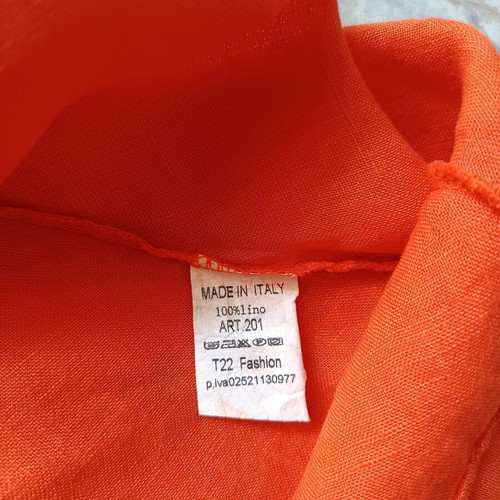Sleeveless blouse made in Italy new, 100% linen, size L