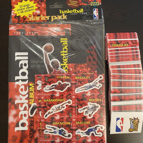 Upper Deck NBA 1997-98 Sticker Album with Complete Sealed Set
