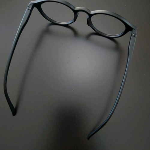 Black matte eyeglass frame without lenses