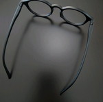 Black matte eyeglass frame without lenses