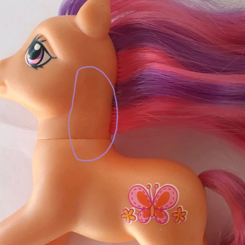 My Little Pony G3 Scootaloo used with color stains and short tail