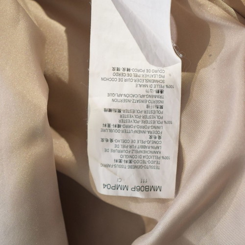 Armani Collezioni Rabbit Fur Poncho Cape Taupe Beige IT 44 US 8