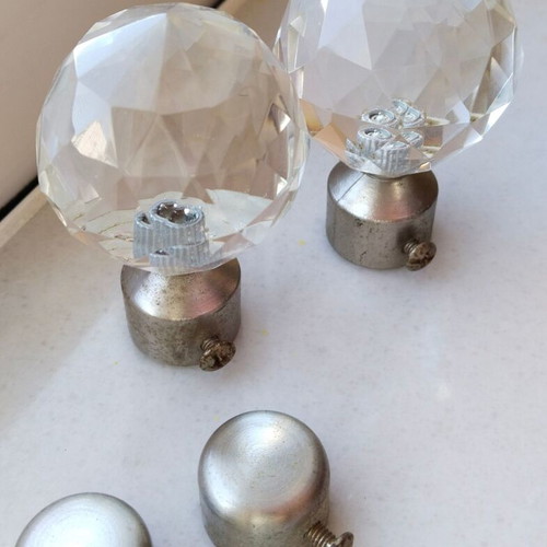 Metal Curtain Rod Set used, diameter 19mm, length 1.40m