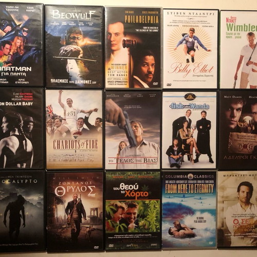Large DVD collection used with over 100 movies