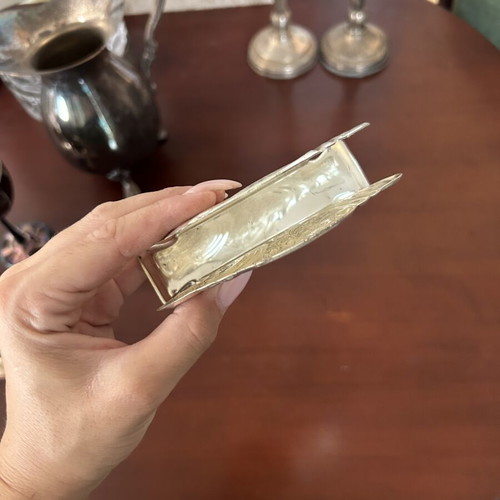 Silver napkin holder base like new