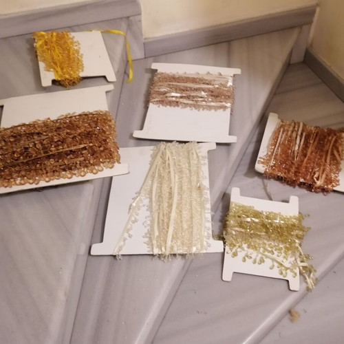 Decorative plastic stones new, 47 meters total length