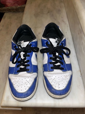 Nike Dunk Low By You used, size 45, white and blue