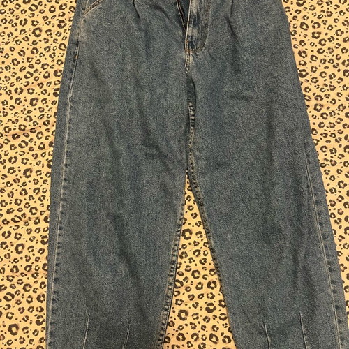 Bershka blue denim pants like new, sizes XS and S