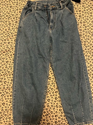 Bershka blue denim pants like new, sizes XS and S