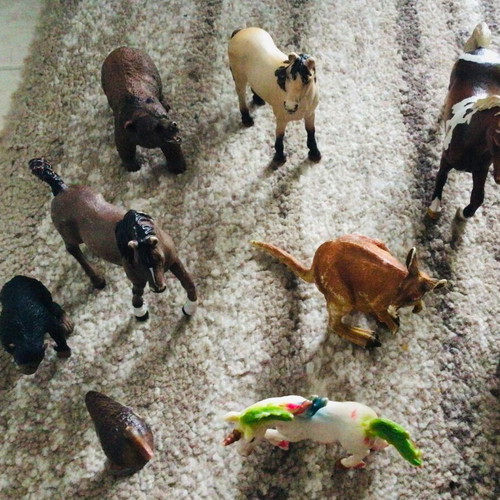 Schleich collection of 13 animals used