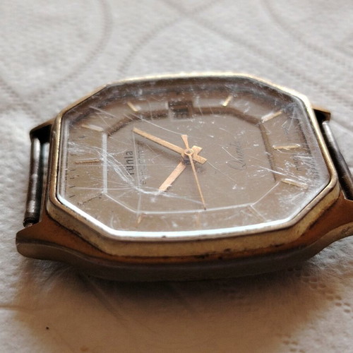 Vintage Ruhla Eurochron quartz wristwatch used