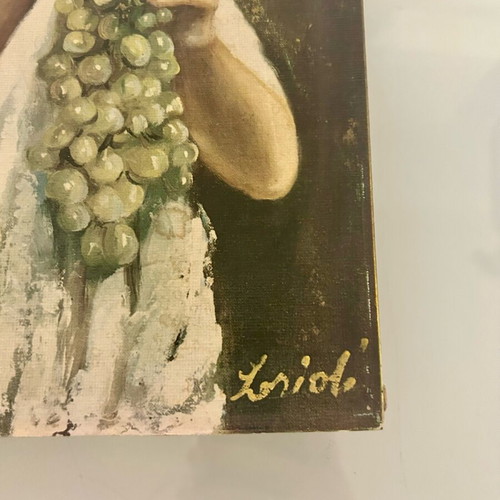 Painting Child with Grapes like new
