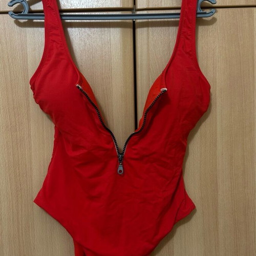 Miss Simbolo Baywatch style red one-piece swimsuit like new