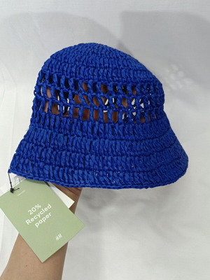 H&M μπλε bucket hat καινούργιο μέγεθος M, 100% χαρτί