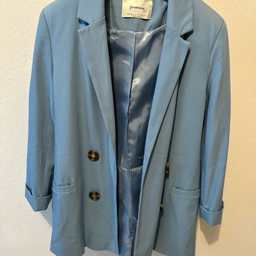 Baby Blue Oversized Stradivarius Blazer like new
