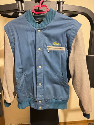 Lacoste jacket used size M gray and green