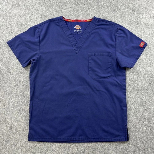 Dickies scrubs medical nurse shirt XS blue unisex like new