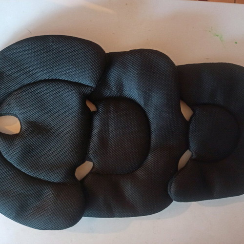 Double baby stroller cushion new, reversible, black