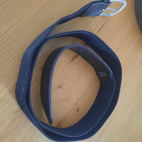 Elastic belts used, blue and brown, sizes 120cm and 105cm