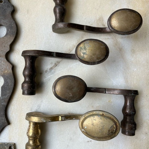 Bronze handles used, all together