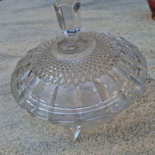 Crystal fondue pot used with nice design