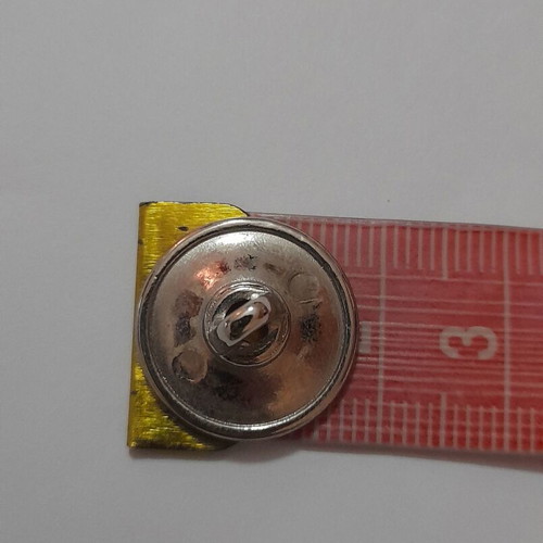 Silver metal decorative buttons with rhinestones set of 2 new
