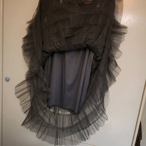 Tulle skirt long new, grey, with lining and elastic waist