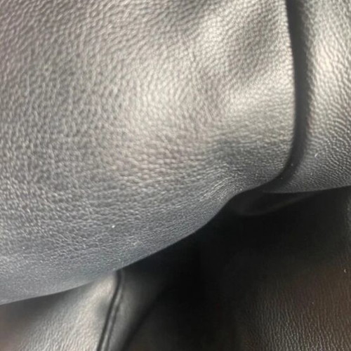 Zara black faux leather cropped puffer jacket