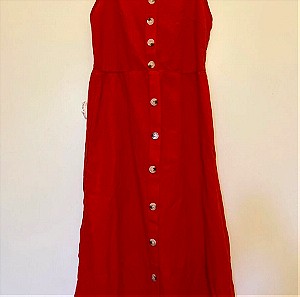 Κόκκινο μιντι φόρεμα