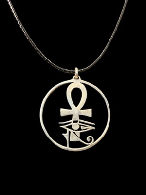 925 Silver Handmade Pendant Ankh Cross and Eye of Horus new