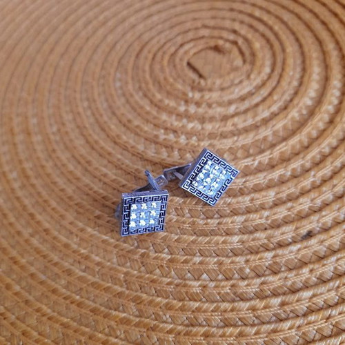 Silver 925 earrings with zircons like new