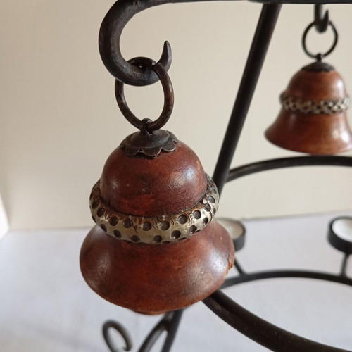 Metal tealight candle holder shaped like a Christmas tree, new