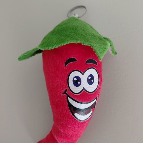 Chili Pepper Plush Keychain 13 cm like new red