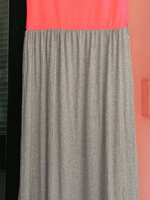 See You maxi dress new, coral and grey, size L