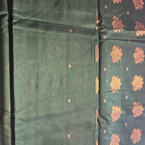 Indian silk sari green new