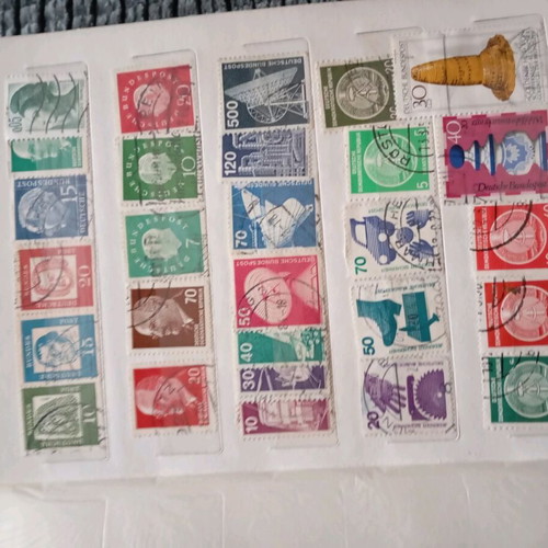 Stamps used, collection of 300+ pieces with album