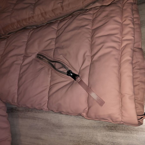 Zara jacket like new, soft pink with silver zipper