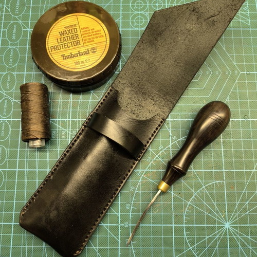Handmade leather pen and pencil case
