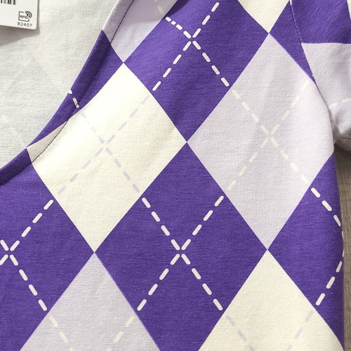H&M Cotton Dress white and lilac XS-S new