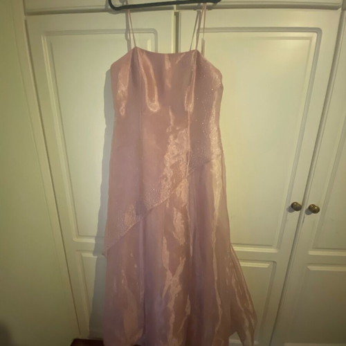 Evening dress pink with rhinestones used, size M