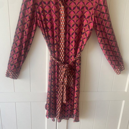 Zara dress with buttons and belt like new, multicolored