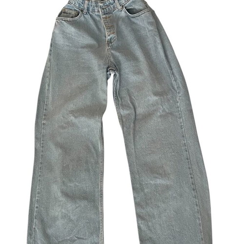 Bershka Wide Leg Jeans S/M Light Blue Washed Denim Like New