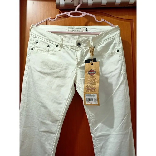 Harley Davidson Women's Gabardine Pants 28 New, White