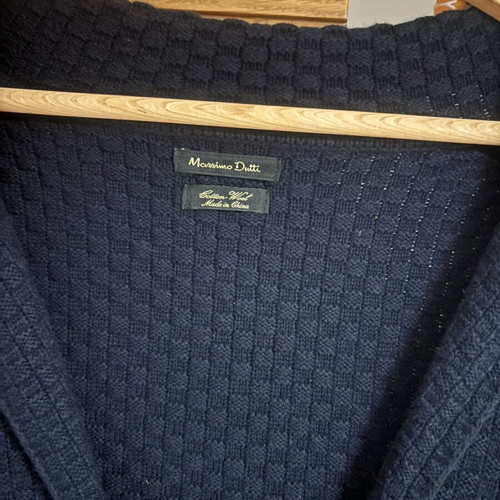 Massimo Dutti cardigan, dark blue, XL, cotton-wool