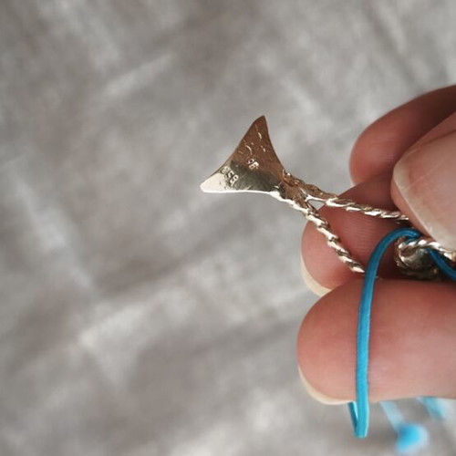 Silver fish necklace new