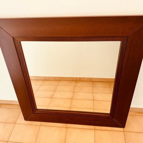 Wall mirror solid wood new 85 x 85